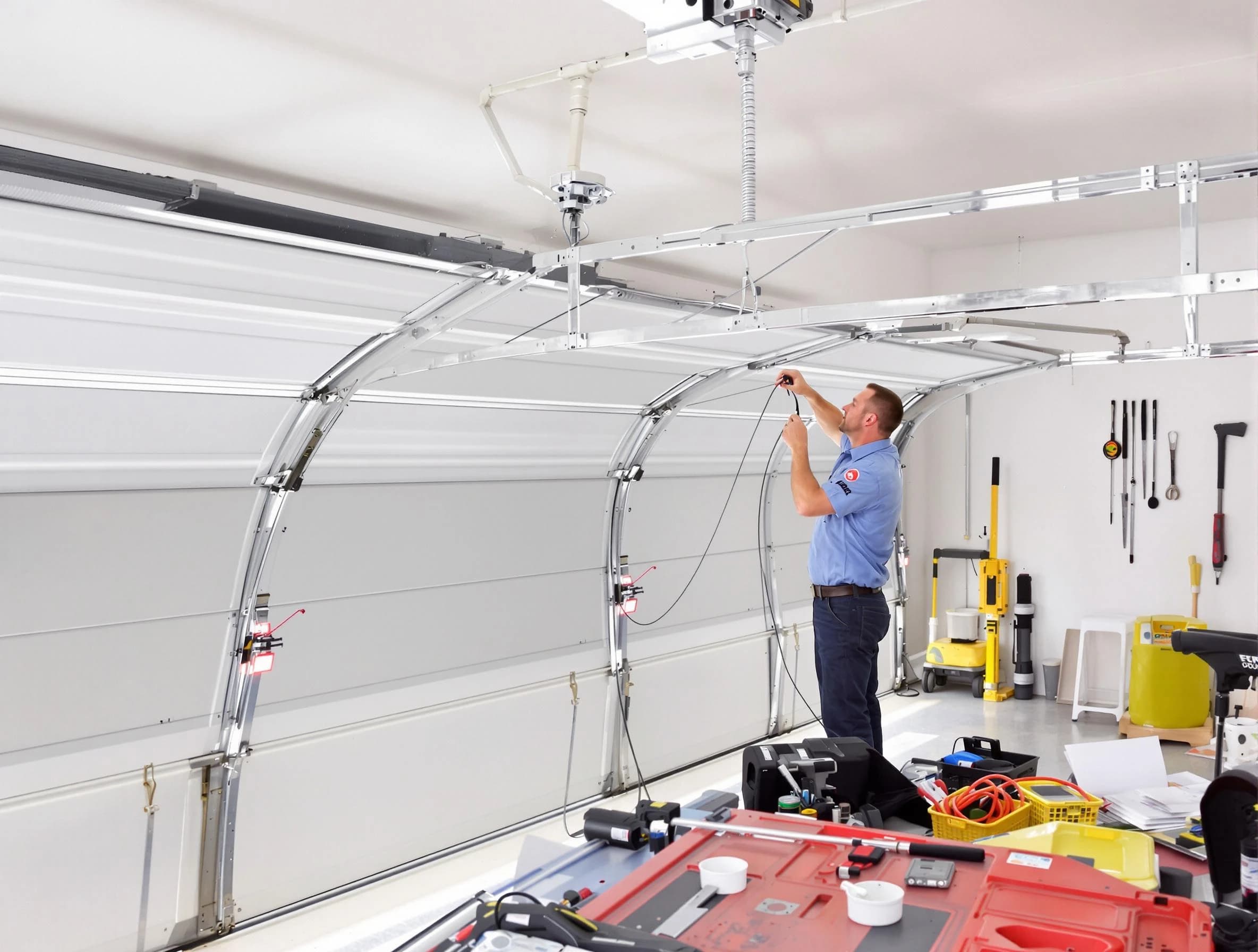 Garage door cable repair service by Yukon Garage Door Repair in Yukon