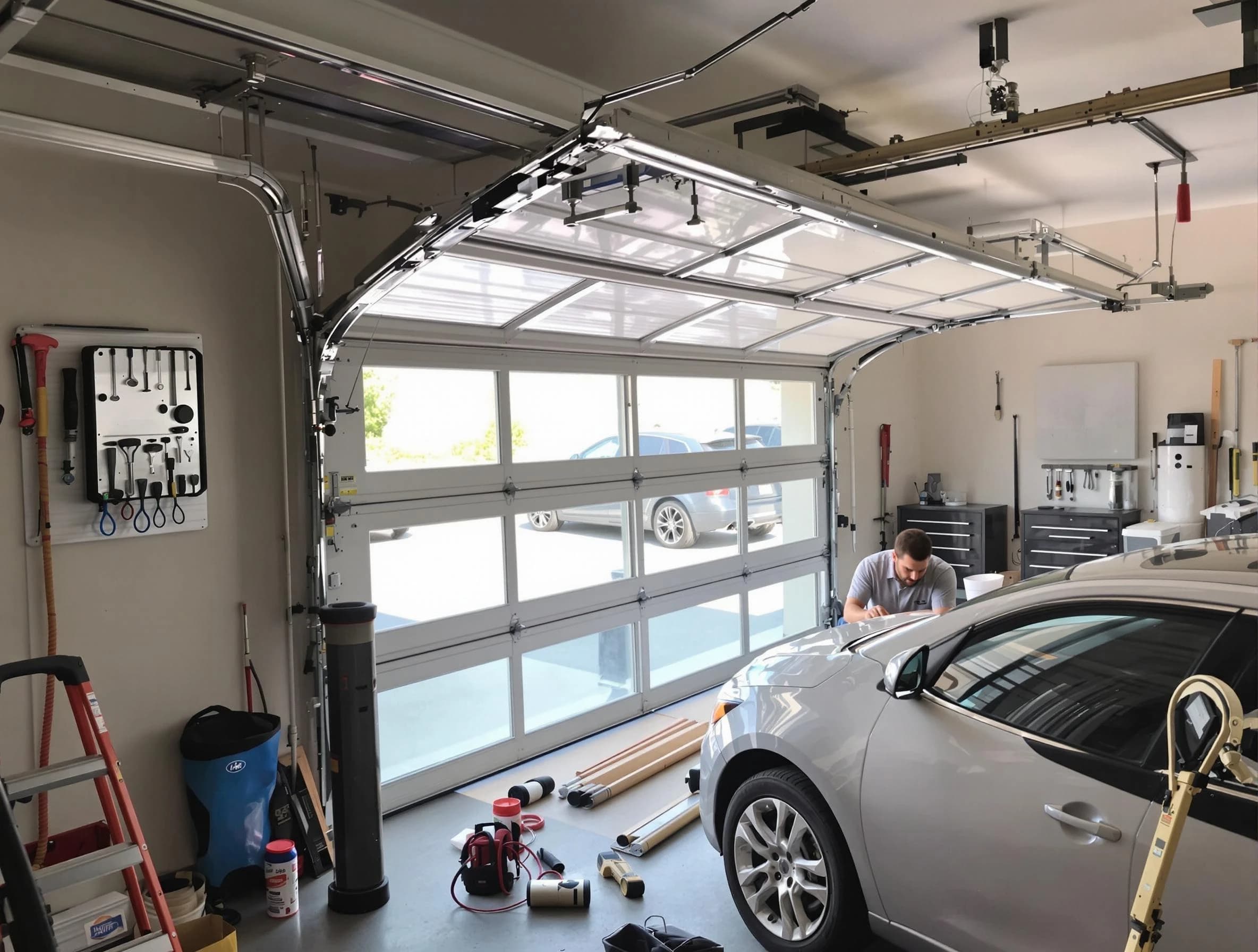 Garage door noise reduction service by Yukon Garage Door Repair in Yukon