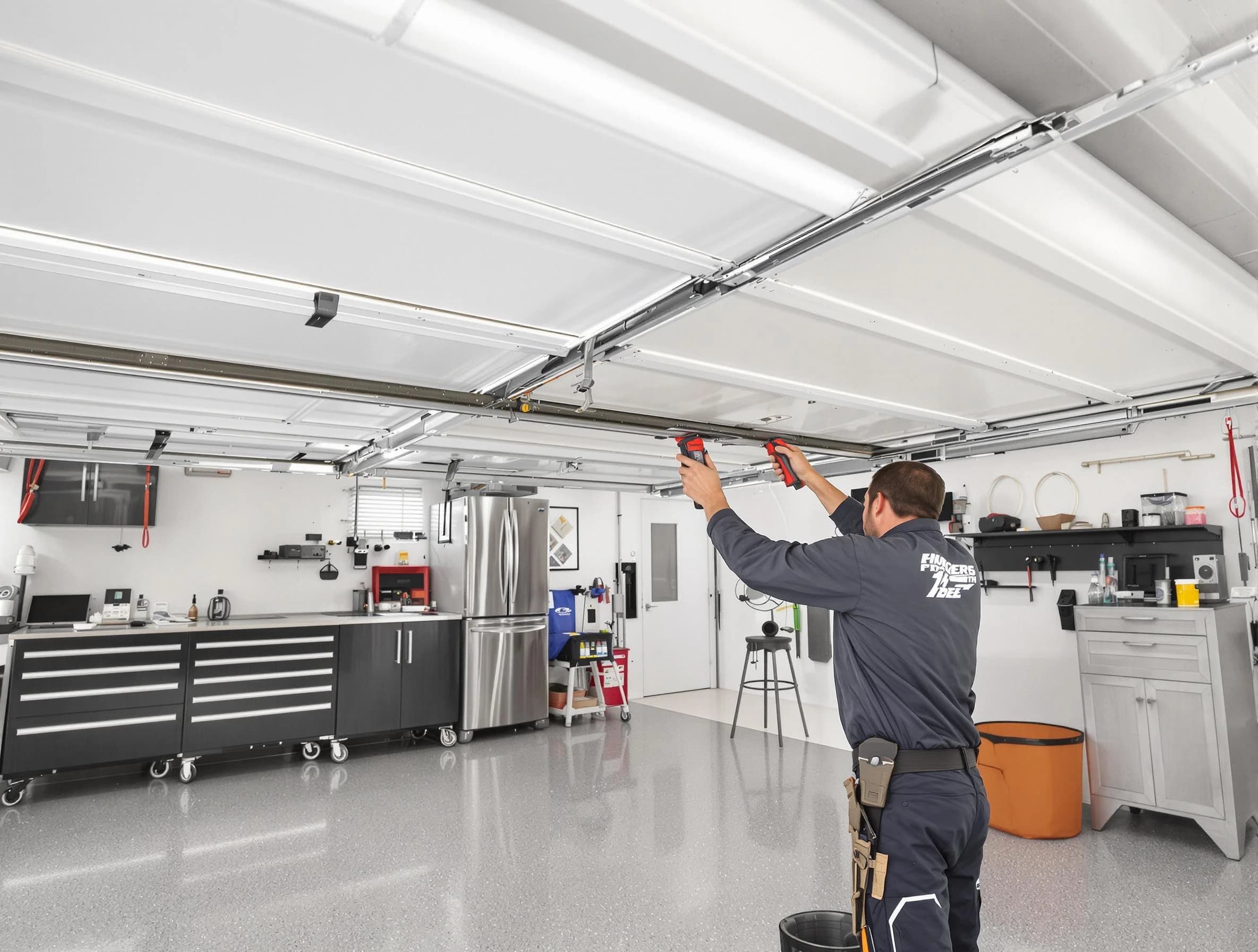 Overhead garage door repair service by Yukon Garage Door Repair in Yukon