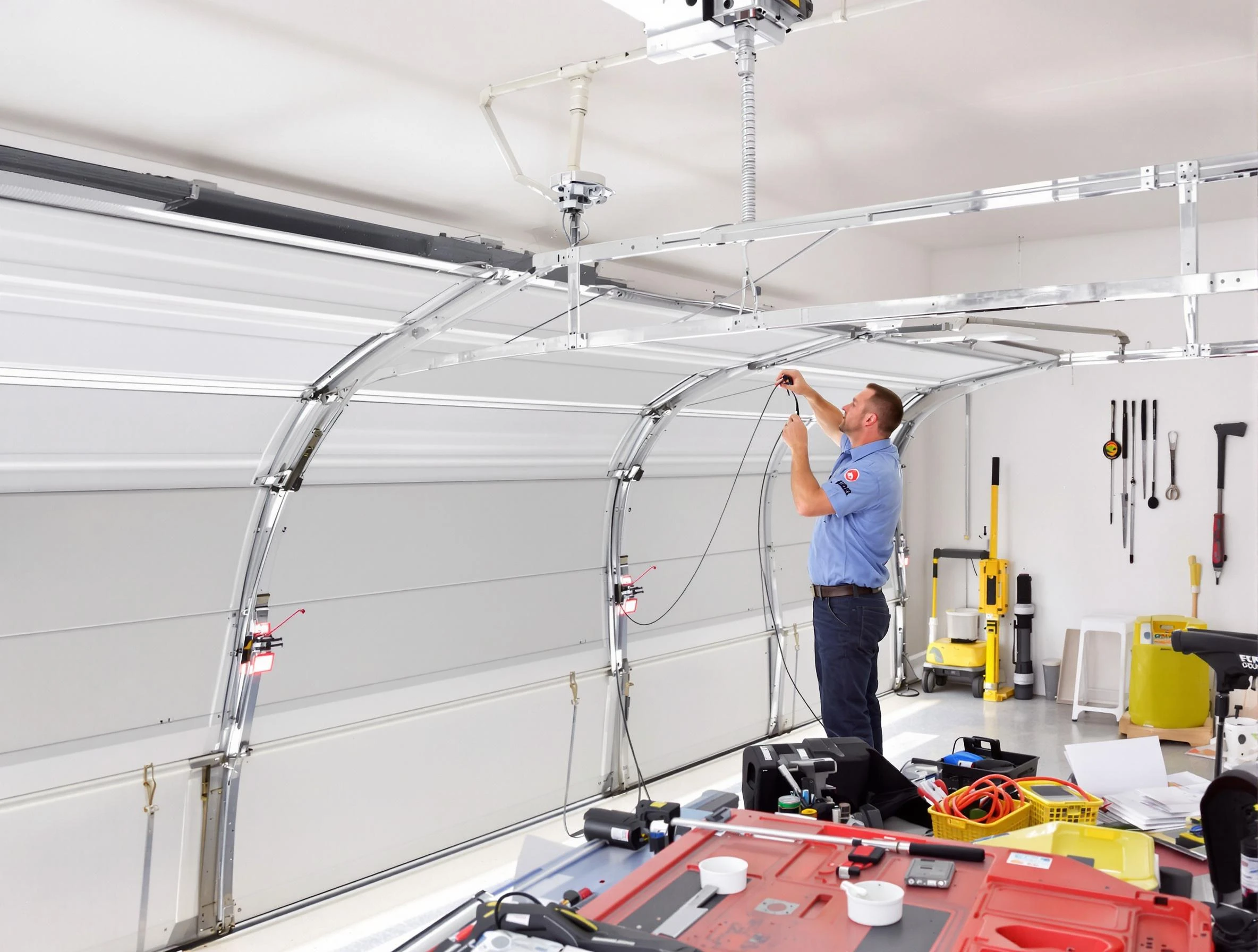 Garage door cable repair service by Yukon Garage Door Repair in Yukon