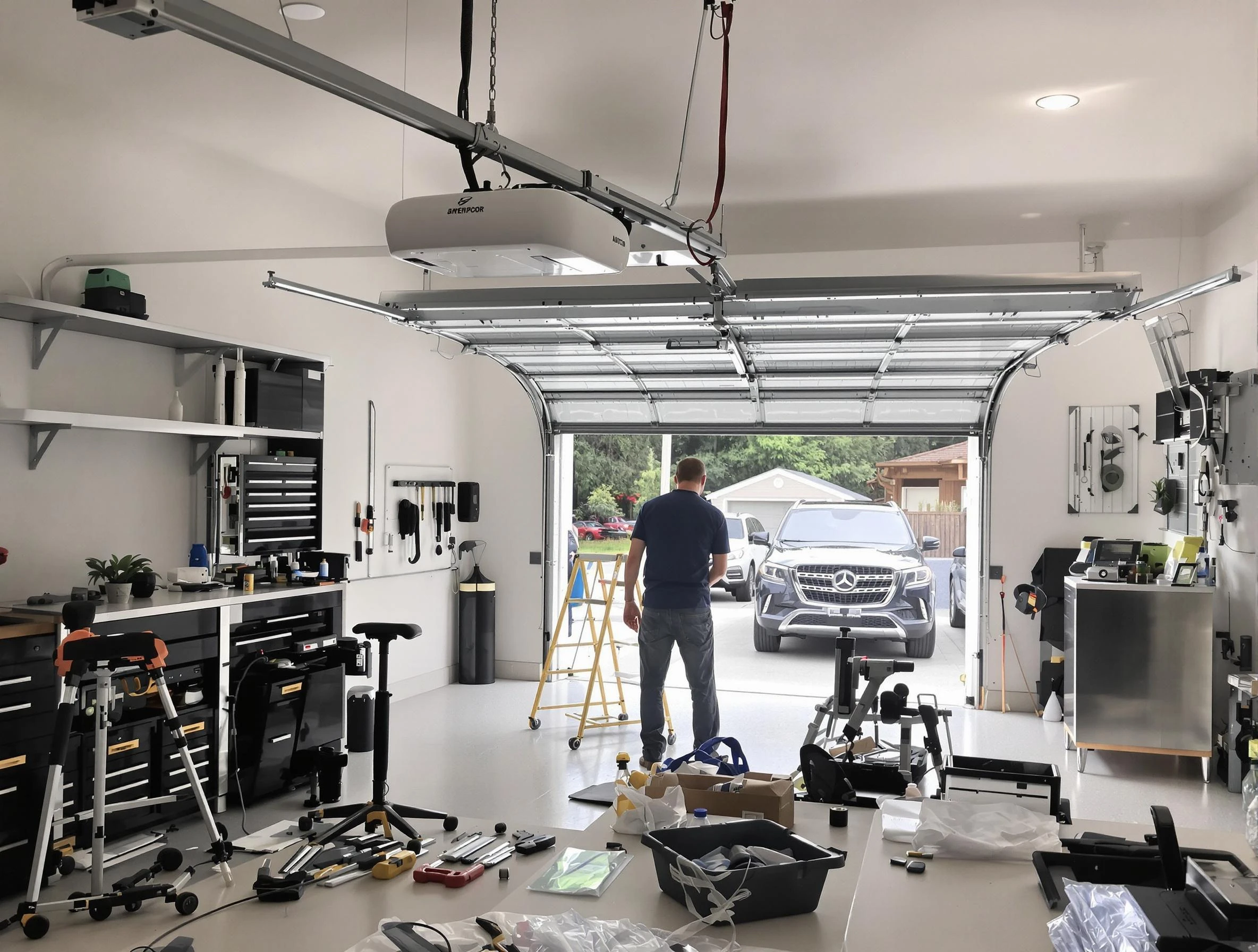 Garage door opener installation by Yukon Garage Door Repair in Yukon