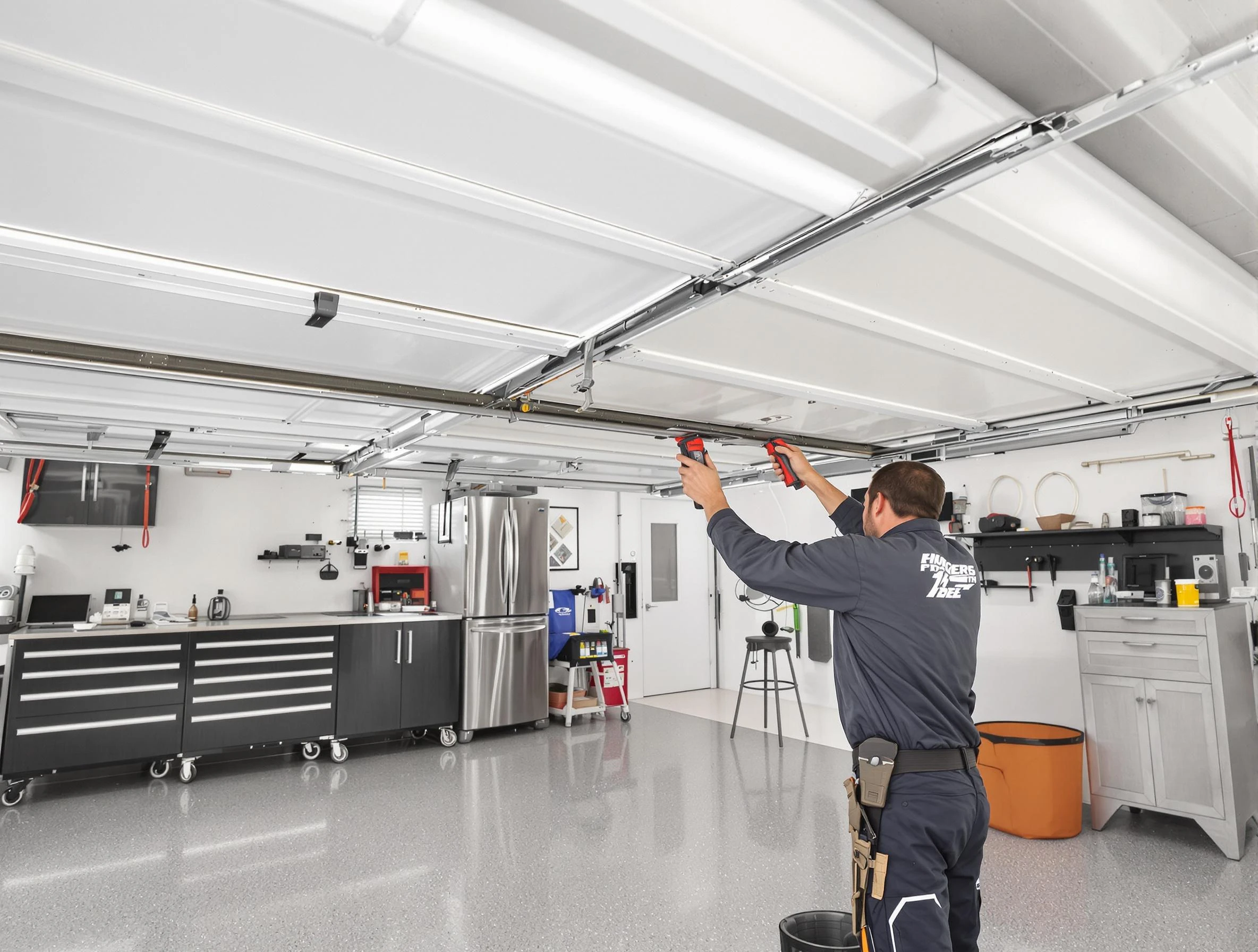 Overhead garage door repair service by Yukon Garage Door Repair in Yukon